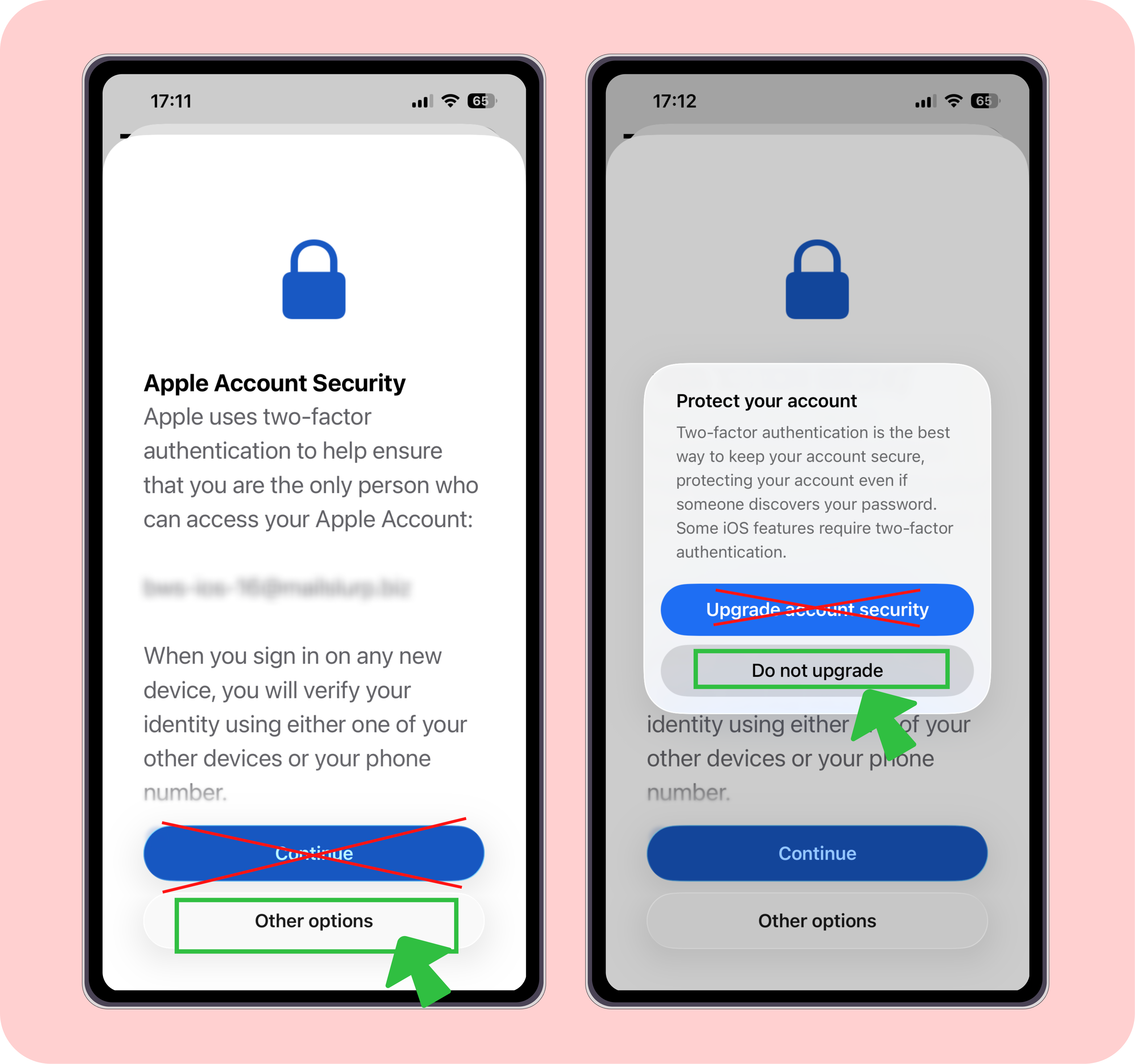 Отказ от двухфакторной авторизации